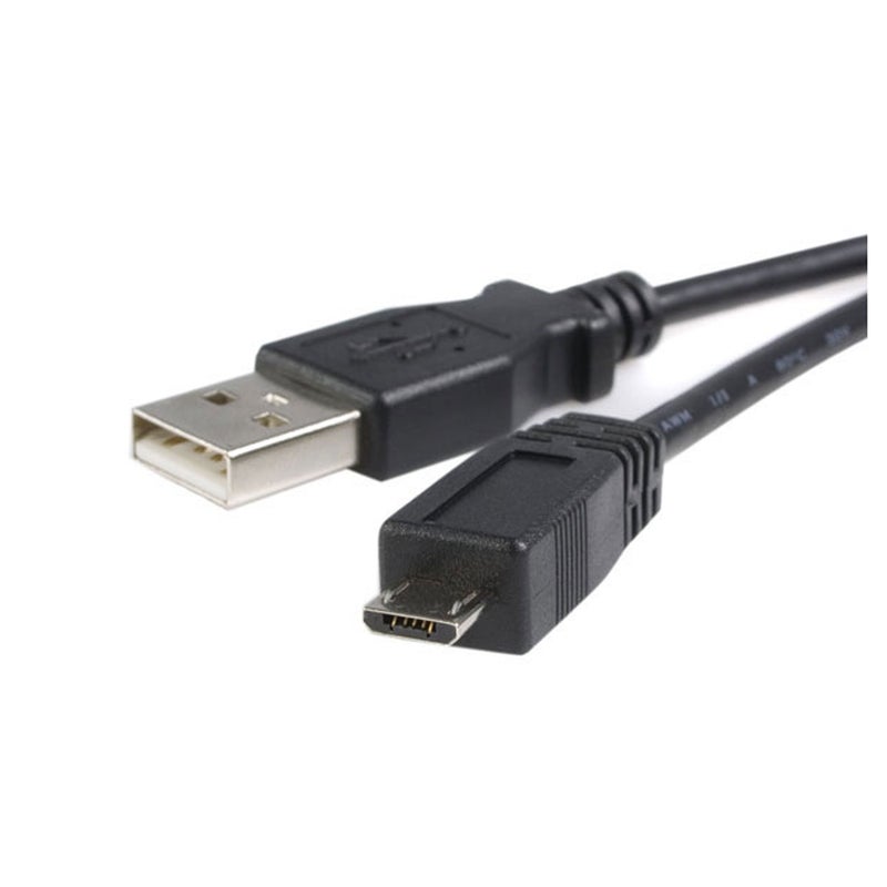 StarTech.com 6ft Micro USB Cable - A to Micro B - 6ft USB to Micro b - 6ft USB to Micro Cable - 6ft Micro USB Cable (UUSBHAUB6), Black - Image 1