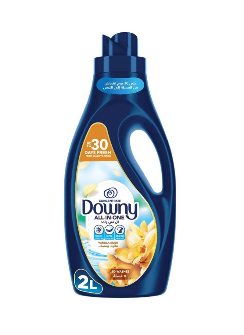 Downy Vanilla And Musk Fabric Softener All-In-One Concentrate 2L - Image 1