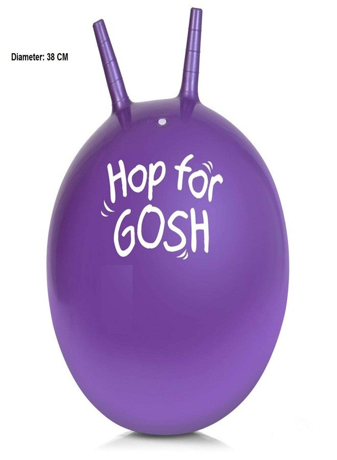 FosCadit Bounce Rubber Hop Ball for Kids Space Hopper Jump N Bounce Handle Ride-on Toy Bouncy for Kids Hopping/Bouncing/Jump Balls for Child - Special Kids Edition (Multicolor, Small, Dia: 38 cm) - Image 4
