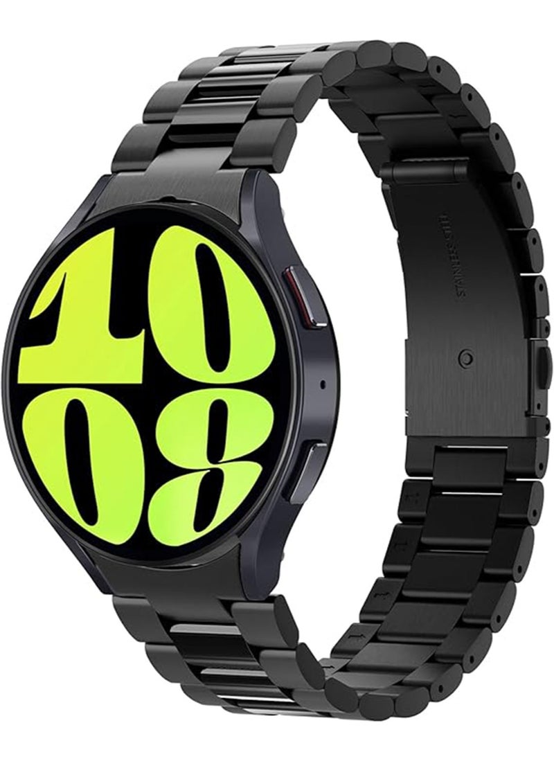 Spigen Modern Fit Band for Samsung Galaxy Watch 6 44mm Band Strap Premium 316L Stainless Steel - Black  - Image 1