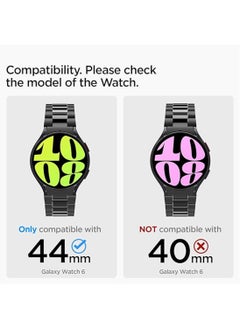 Spigen Modern Fit Band for Samsung Galaxy Watch 6 44mm Band Strap Premium 316L Stainless Steel - Black  - Image 2