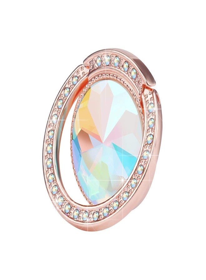 lenoup Glitter Artificial Diamond Rhinestone Kickstand Ring Holder for Women (Rose Gold) - Image 1