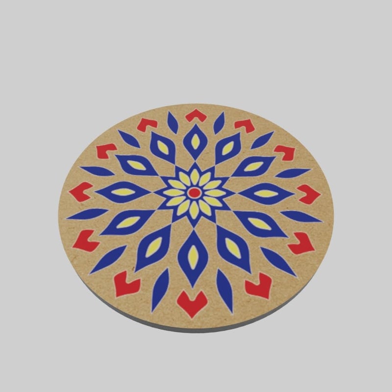 PICRAZEE DIY Engineered Pine MDF Pre-Marked 12 Round Plates Size 4x4 inch and 5.5 mm Thickness– Ideal for Art and Craft, Resin Art, Decoupage, and DIY Projects - Image 5