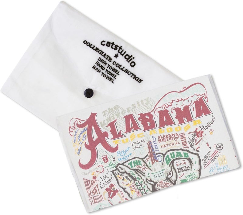 Catstudio Dish Towel, University of Alabama Crimson Tide Hand Towel - Collegiate Kitchen Towels for Alabama Fans for Graduation, Game Day, Alums and Parents - Image 2