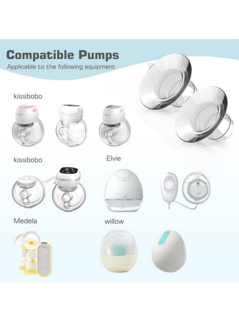 2pcs Flange Inserts 21mm Compatible with Momcozy S12/S12 Pro/S9/S9 Pro TSRETE/Spectra/Medela 24mm Breast Shields & Flanges Breast Pump Adapter for 24mm to 21mm Conversion - Image 2