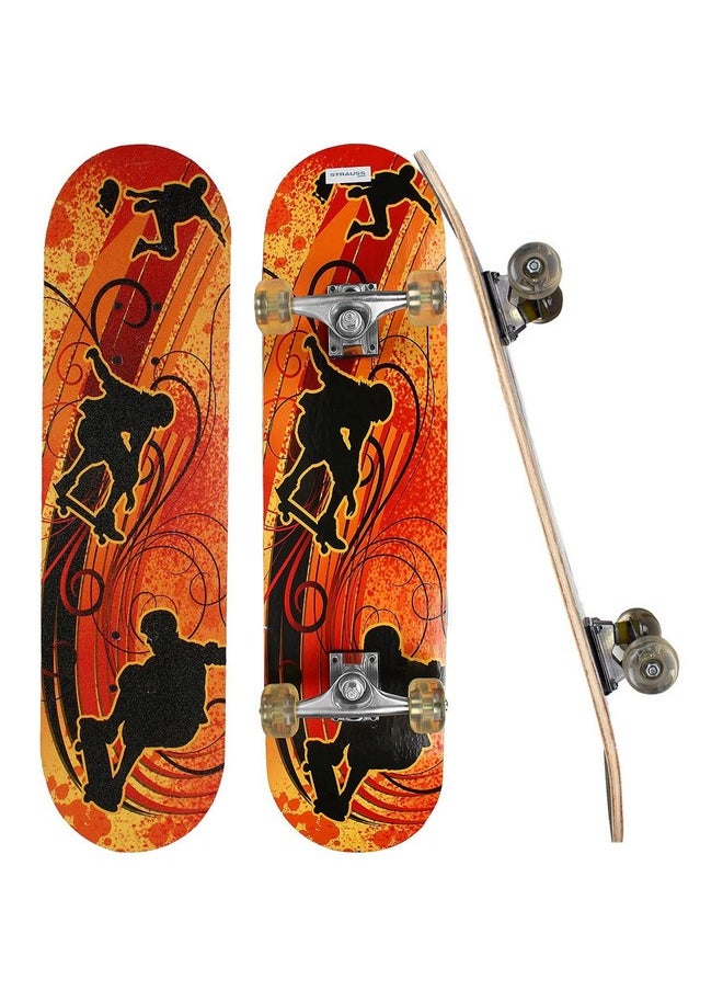 STRAUSS - Bronx Yb Lightweight Skateboard With Unique Graphics|31 X 8 Inches With 8 Layer Maple Deck With High Density & Non-Slip Waterproof Grip Tape|2 Inch Pu Wheels|Smooth Ride|For 8 Years And Above - Image 1