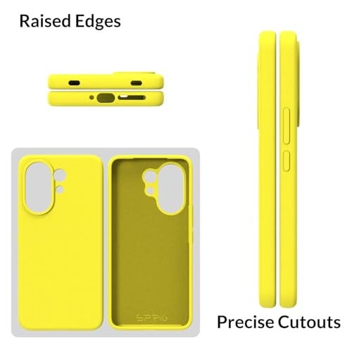 SPRIG Compatible with Vivo V60 Premium SilkTone Back Cover Drop Tested Shock Proof Mobile Case for Men, Women, Boys and Girls with Camera Protection (Shining Yellow) - Image 3