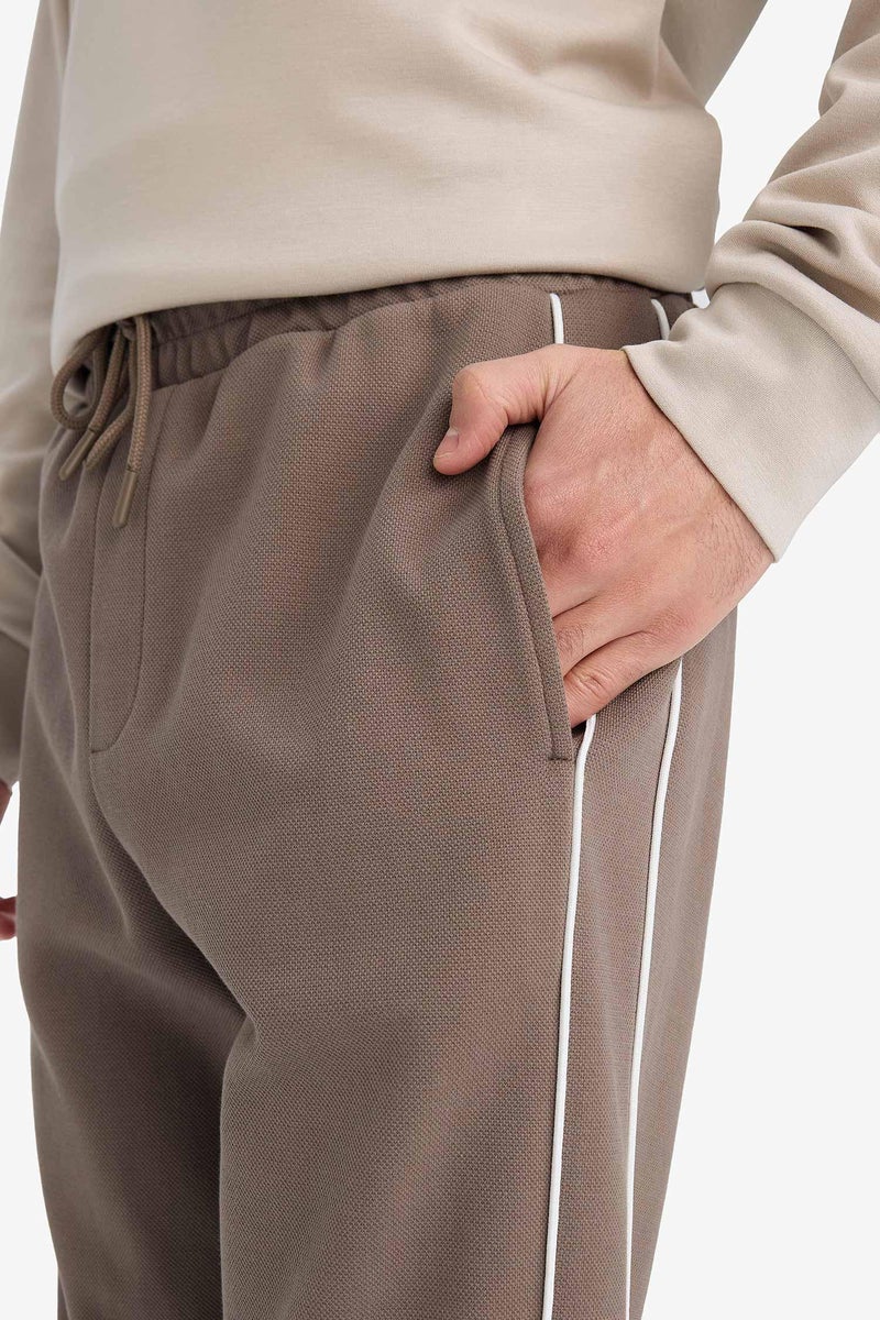 DeFacto Brown Man Slim Fit Zipper Pocket Pique Trousers Casual - Image 4
