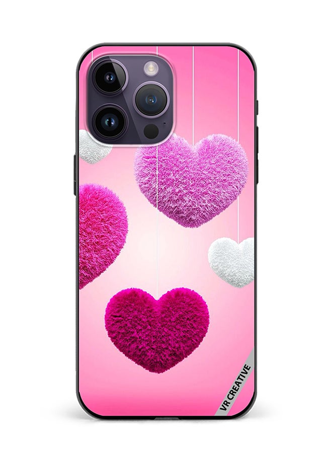VR CREATIVE Protective Case Cover For Apple iPhone 16 Pro Colored Hearts Design Multicolour - Image 1