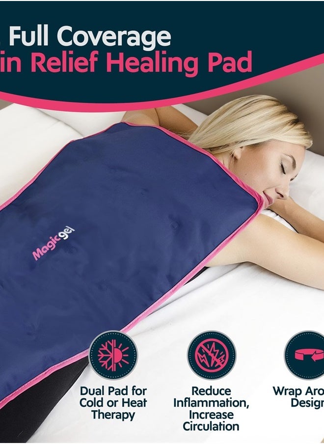 Magic Gel Extra Large & Reusable Ice Pack (15 x 23.5 inches, XL) for Maximum Back and Full Body Pain Relief from Injuries, Swelling, Bruises, Sprains | Ice Blanket for Sleeping & Physical Therapy | By Magic Gel  - Image 2