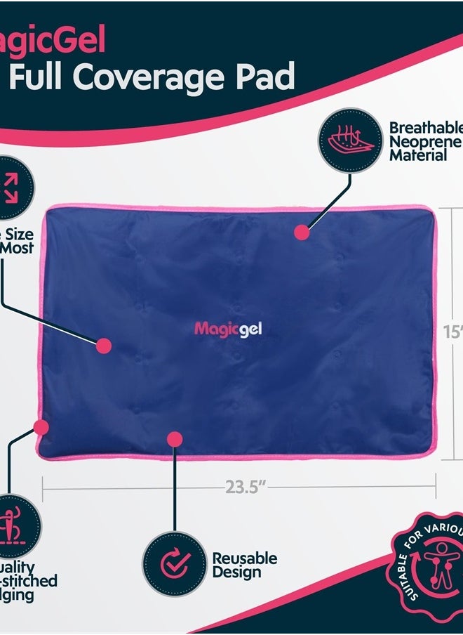 Magic Gel Extra Large & Reusable Ice Pack (15 x 23.5 inches, XL) for Maximum Back and Full Body Pain Relief from Injuries, Swelling, Bruises, Sprains | Ice Blanket for Sleeping & Physical Therapy | By Magic Gel  - Image 3