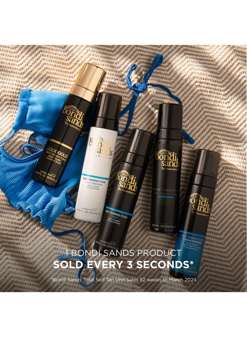 BONDI SANDS Radiant Liquid Gold Self Tanning Foam - Creates a Streak-Free, Sun-Kissed Glow with a Luminous, Hydrating Finish (200 ml) - Image 5