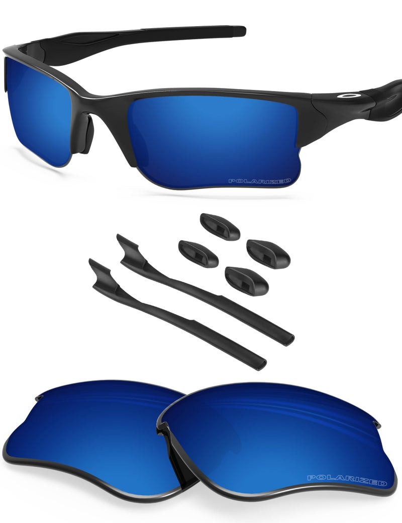 BLAZERBUCK Anti-salt Polarized Replacement Lenses & Sock Kit for Oakley Half Jacket 2.0 XL OO9154 - Midnight Blue - Image 1