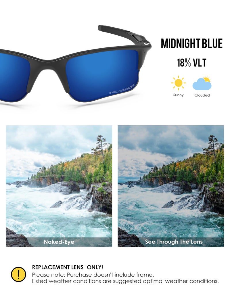 BLAZERBUCK Anti-salt Polarized Replacement Lenses & Sock Kit for Oakley Half Jacket 2.0 XL OO9154 - Midnight Blue - Image 3