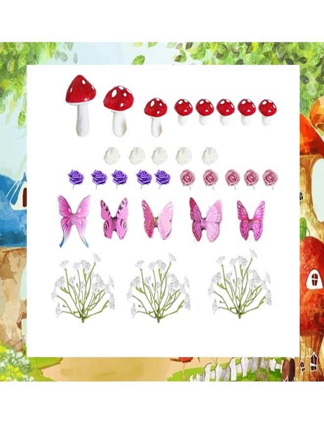 DiDida Fairy Mushroom Garden Cake Topper for Fairy Birthday Baby Shower - Image 2