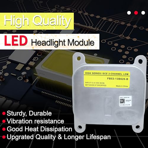FAKAFY LED Headlight Module Replacement for FB53-13B626-B: 2016 2017 2018 2019 Ford Explorer Headlight Module - Headlight LED Module Replacement for FB5Z-13C788-B LED Headlight Unit Controller Part - Image 2