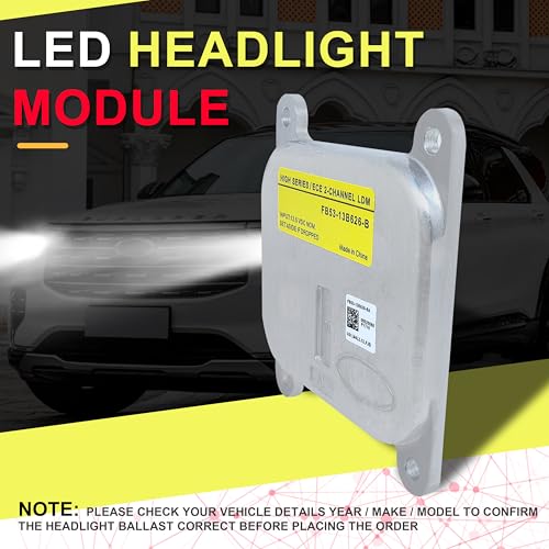 FAKAFY LED Headlight Module Replacement for FB53-13B626-B: 2016 2017 2018 2019 Ford Explorer Headlight Module - Headlight LED Module Replacement for FB5Z-13C788-B LED Headlight Unit Controller Part - Image 5