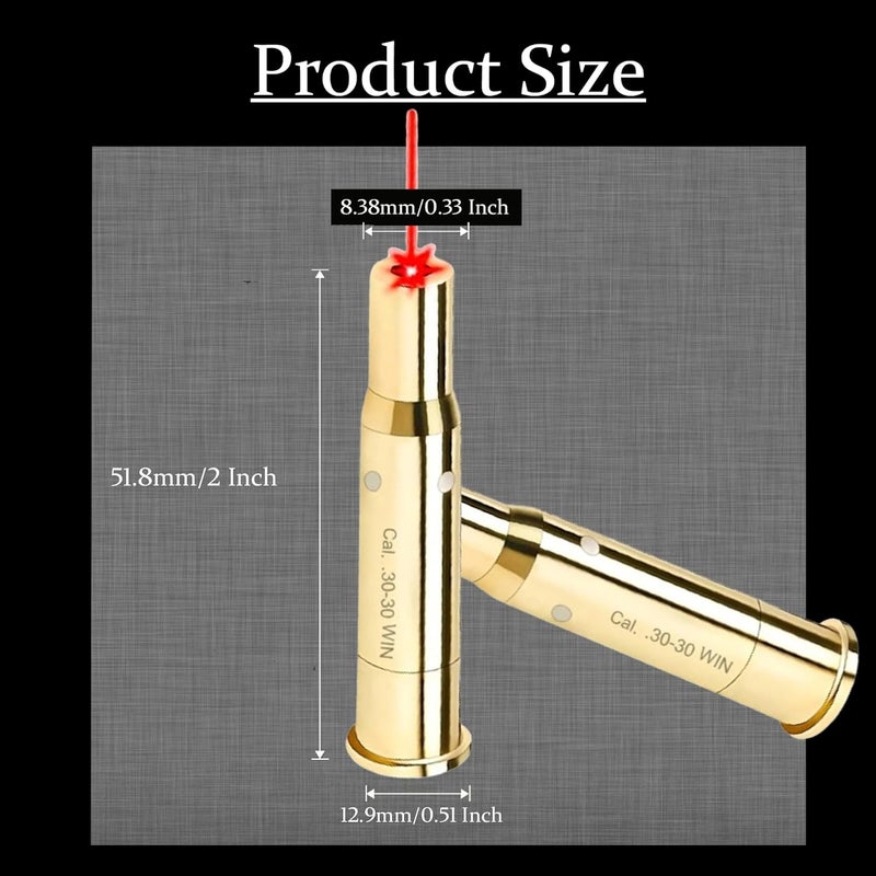 Gotical Red Dot 30-30 Win Laser Bore Sighter Boresight Hunting Tool 3030 Cartridge Bore Sight Red Laser - Image 4