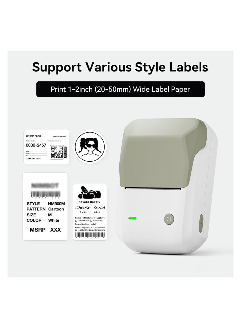 SOLARAE B1 Label Maker Machine, Thermal Label Printer, Bluetooth Label Maker, 2 Inch Label Maker with 2'' X1.18'' Labels, Supports Ios & Android and Pc, Easy To Use for Office, Home, Business, Holiday Present - Image 2