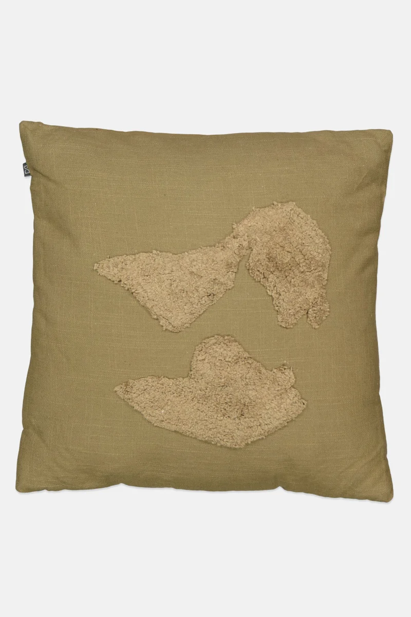 موي موتشو Textured Removable Cover Cushion 45 x 45 cm, Olive