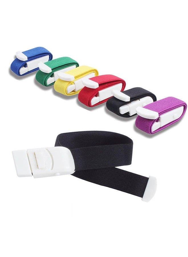 6Pcs Buckle Tourniquet Adjustable Emergency Tourniquet Elastic First Aid Quick Release Medical Sport Emergency Buckle Band Outdoor Snap Type Tourniquet - Image 1