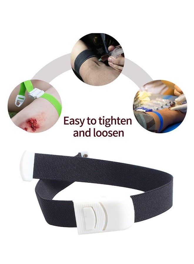 6Pcs Buckle Tourniquet Adjustable Emergency Tourniquet Elastic First Aid Quick Release Medical Sport Emergency Buckle Band Outdoor Snap Type Tourniquet - Image 4