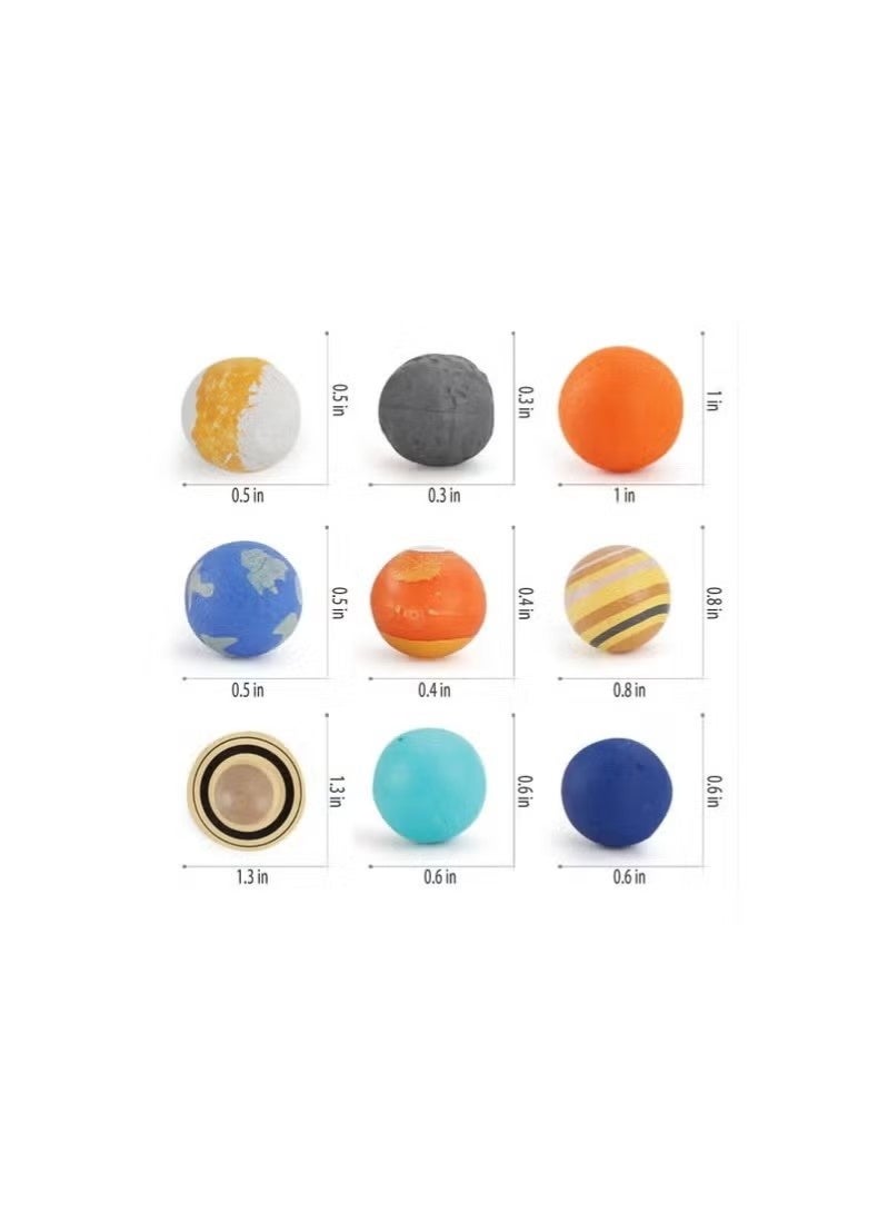 Nine Planets Model, Solar System Planet, Figure Playsets Collection Educational Toy for Astronomy Enthusiast, Fit for Toddlers and Kids - Image 2