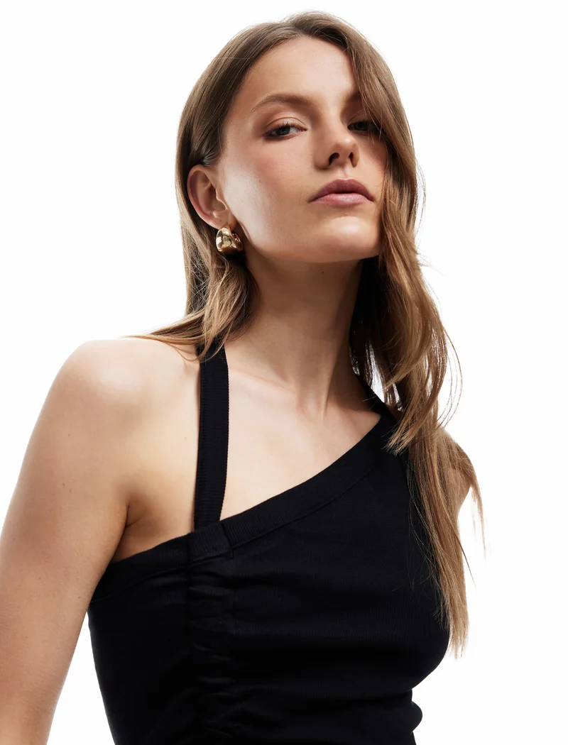 KOTON Ribbed Ruched Blouse