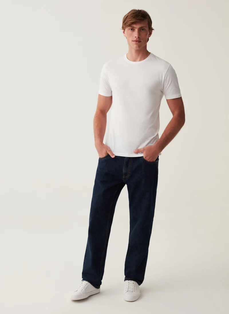 Ovs Regular-fit acid-wash jeans with five pockets