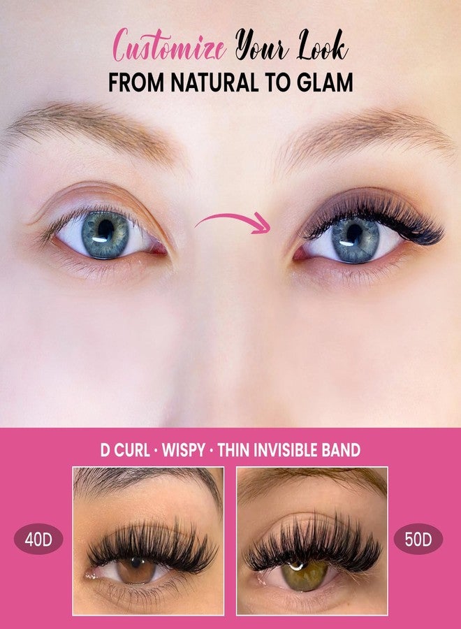 Arishine Lash Clusters Extension Kit: 280PCS Eyelash Clusters & Cluster Eyelash Extensions - 10-16mm D Curl Wispy DIY Lash Kit with Bond & Seal, Remover, Tweezers & Applicators - Thin Invisible Band - Image 2