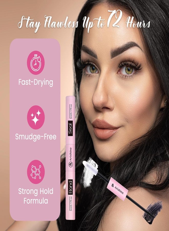 Arishine Lash Clusters Extension Kit: 280PCS Eyelash Clusters & Cluster Eyelash Extensions - 10-16mm D Curl Wispy DIY Lash Kit with Bond & Seal, Remover, Tweezers & Applicators - Thin Invisible Band - Image 4