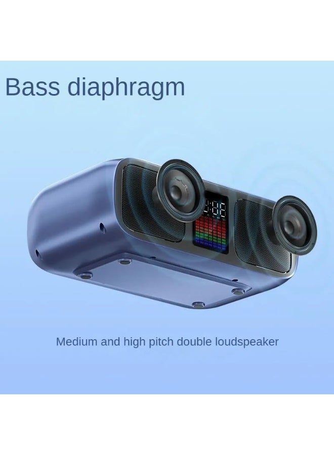 MUNTAQI S39 Karaoke Speaker with Dual Horns & Wireless Microphones, Portable Bluetooth Karaoke Machine for Adults & Kids, Home Party Entertainment System with Deep Bass, LED Lights, AUX/USB/TF Card Support - Image 3