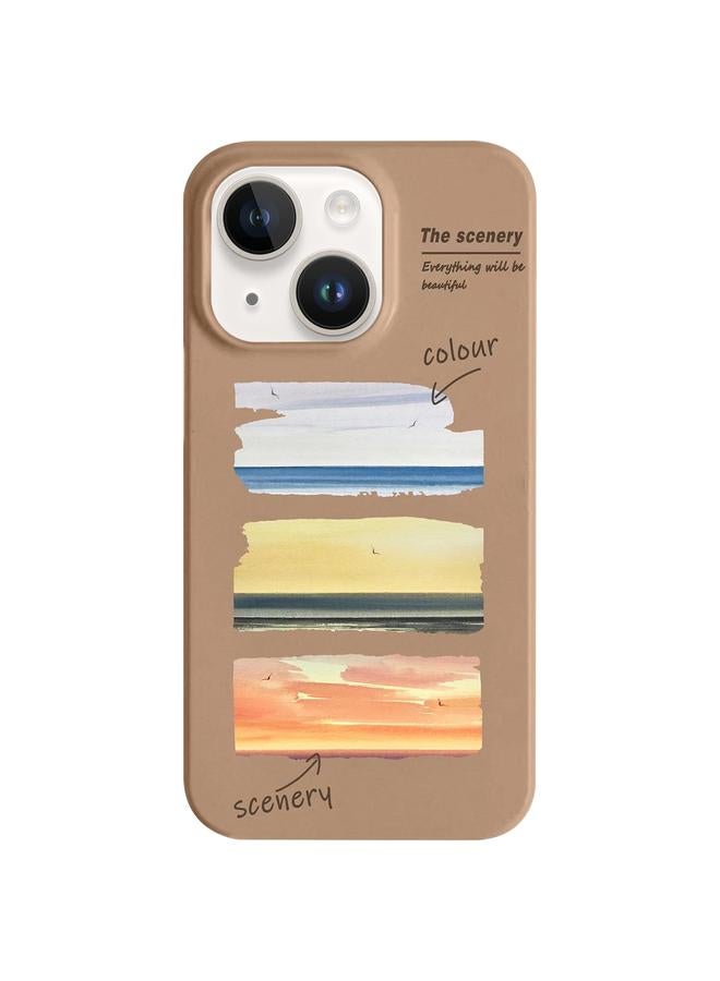 Zaboon Case For iPhone 13 Painted Pattern Skin-friendly PC Phone Case - Image 1