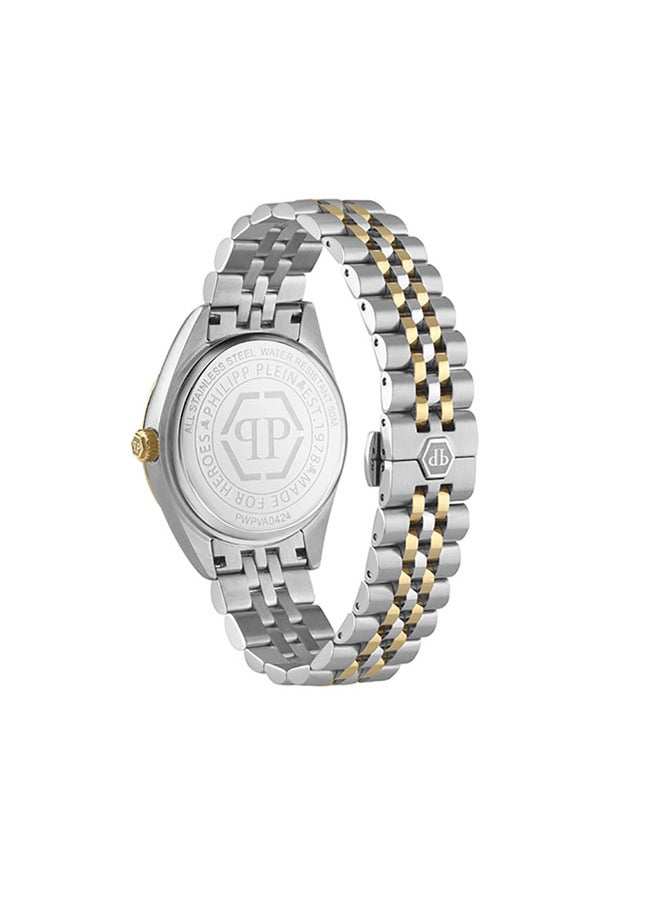 PHILIPP PLEIN - DATE SUPERLATIVE GENT Quartz Watch, Green Honeycomb Dial, Dual-Tone Stainless Steel Bracelet, 42mm - Image 1