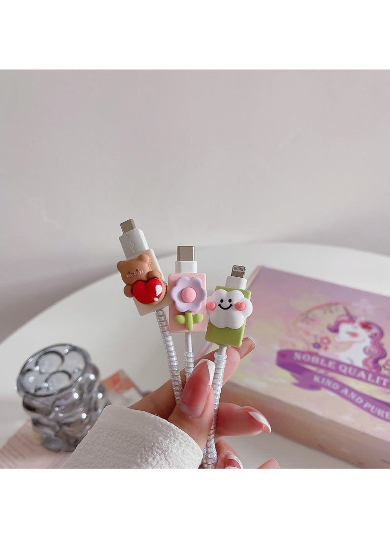 Generic 3 Piece Data Cable Protector Multicolour  - Image 5