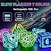FONVGOGO Wireless Light Up Dice Set D and D RGB for Dungeons and DragonsCool LED DND Dice with Charging Box Rechargeable 7 Color Polyhedral Role Playing Dice for DND Gifts RPGAstral Shard Black - Image 4