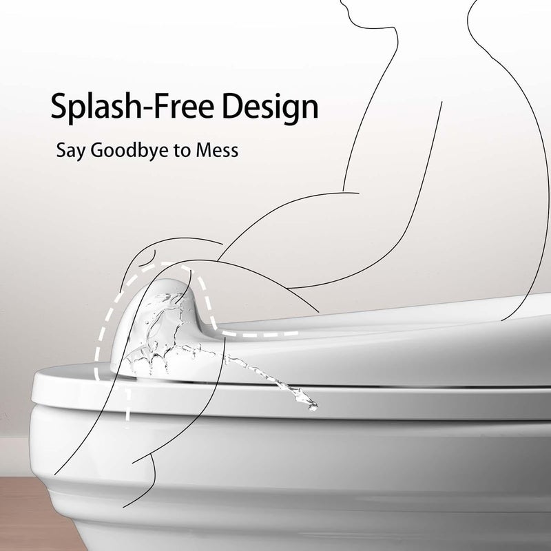 RT مقعد تدريب الحمام للأطفال من RT للأولاد والبنات يناسب المراحيض الطويلة مع قاعدة مطاطية مضادة للانزلاق وحاجز رذاذ سهل لتدريب الأطفال على استخدام الحمام وسهل التخزين - Image 3