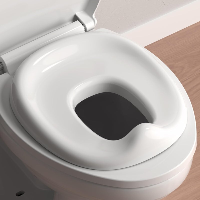 RT مقعد تدريب الحمام للأطفال من RT للأولاد والبنات يناسب المراحيض الطويلة مع قاعدة مطاطية مضادة للانزلاق وحاجز رذاذ سهل لتدريب الأطفال على استخدام الحمام وسهل التخزين - Image 1