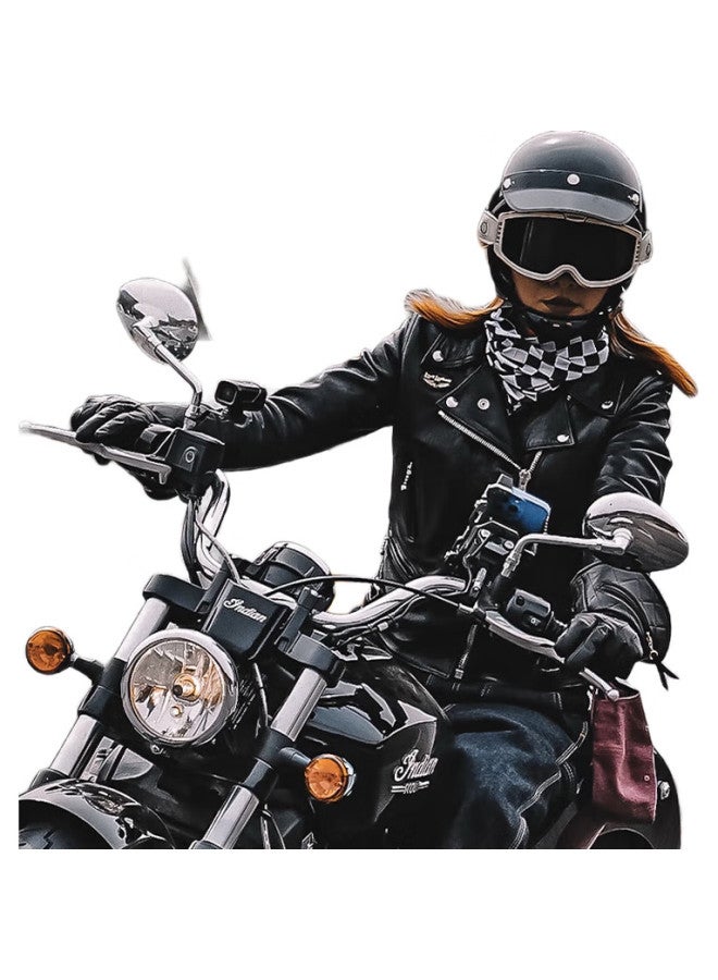 VOZAPOW Retro Motorcycle Goggles, Double-Layer Anti-Fog, Photochromic, Polarized, For Motorcycles, Off-Road, Electric Bikes, Nearsighted Riders, Protective Eyewear - Image 1