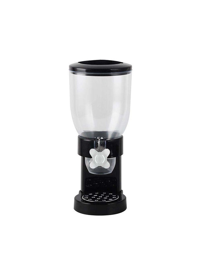 DANUBE HOME - Adeena One Cone Cereal Dispenser Black 3.5L Pe Abs Dry Food Countertop Kitchen Tools Storage Container Cereal Container For Kitchen & Dining Room 19.5X17X33Hcm - Black - Image 1