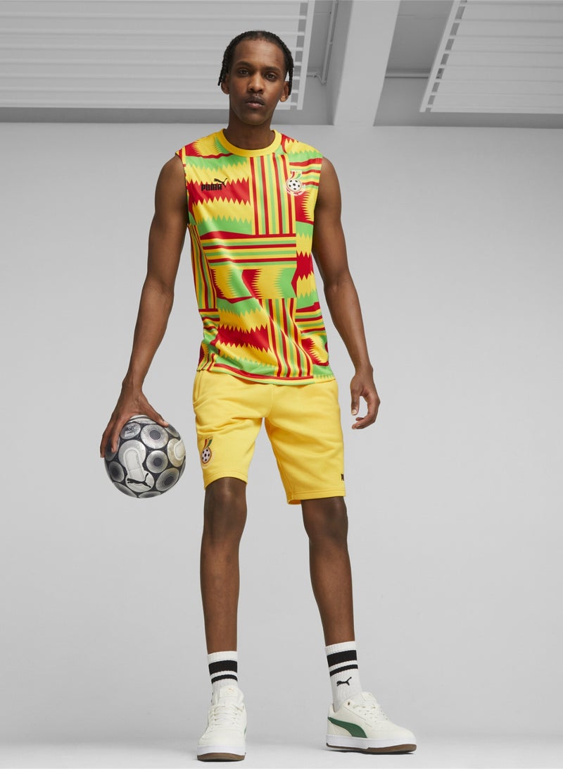 PUMA Ghana FtblCulture Mens Yellow Sleeveless Jersey  - Image 5