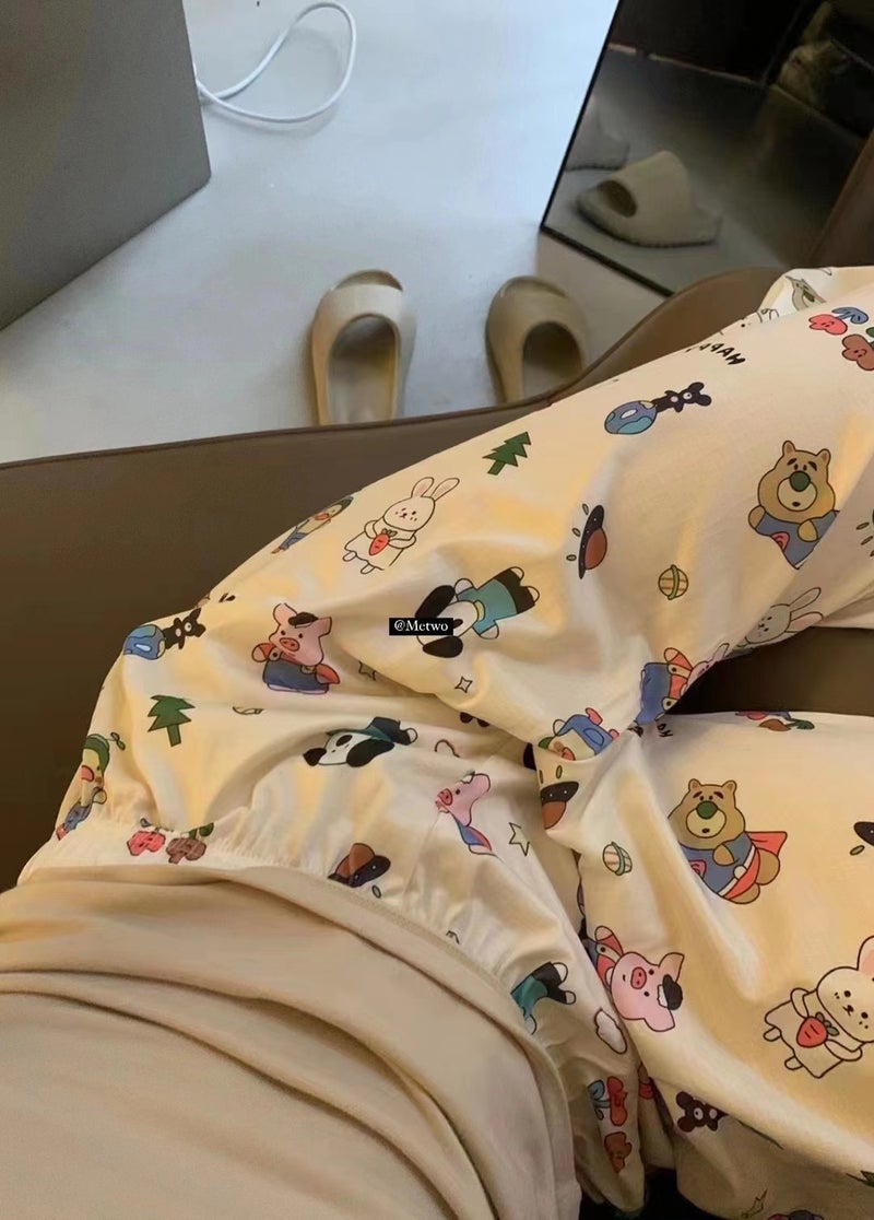New Cartoon Lounge Pants Womens Casual Cartoon small animal pants