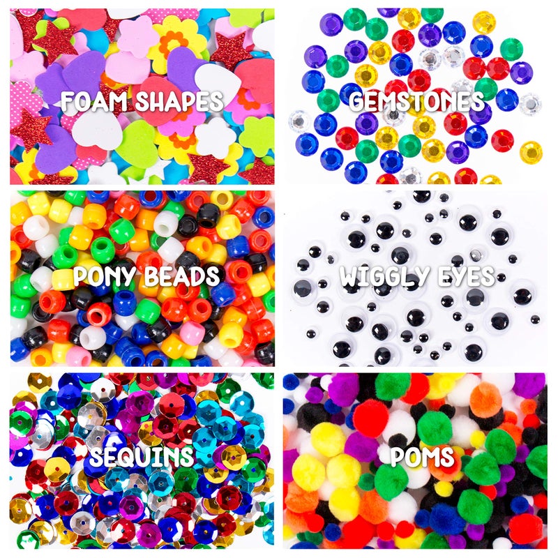 Made By Me Ultimate Craft Box, Art & Craft Activities 1000 Piece Set, Storage Case, Great for Preschool Arts & Crafts, Adult & Group Projects, Craft Box for Kids Girls & Boys - Image 4