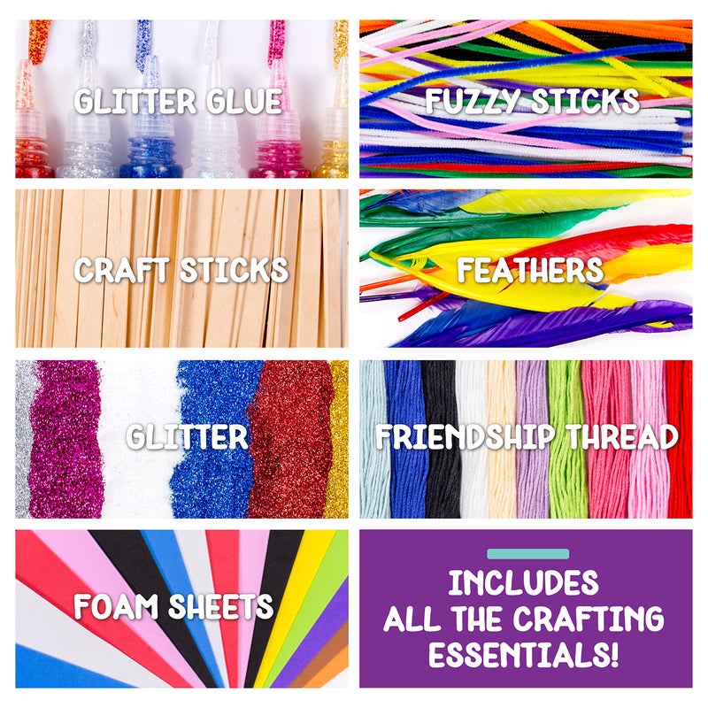 Made By Me Ultimate Craft Box, Art & Craft Activities 1000 Piece Set, Storage Case, Great for Preschool Arts & Crafts, Adult & Group Projects, Craft Box for Kids Girls & Boys - Image 3