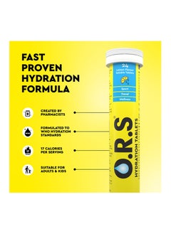 O.R.S Hydration Tablets With Electrolytes Vegan Gluten And Lactose Free Formula Natural Lemon Flavor 24 Count Pack Of 3  - Image 2