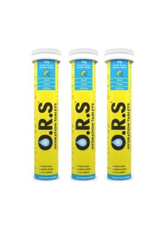O.R.S Hydration Tablets With Electrolytes Vegan Gluten And Lactose Free Formula Natural Lemon Flavor 24 Count Pack Of 3  - Image 1