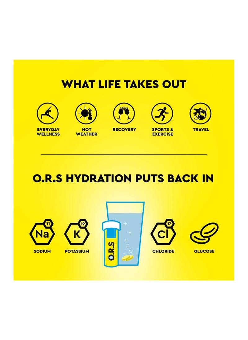 O.R.S - Hydration Tablets With Electrolytes Vegan Gluten And Lactose Free Formula Natural Lemon Flavor 24 Count Pack Of 3 - Image 1