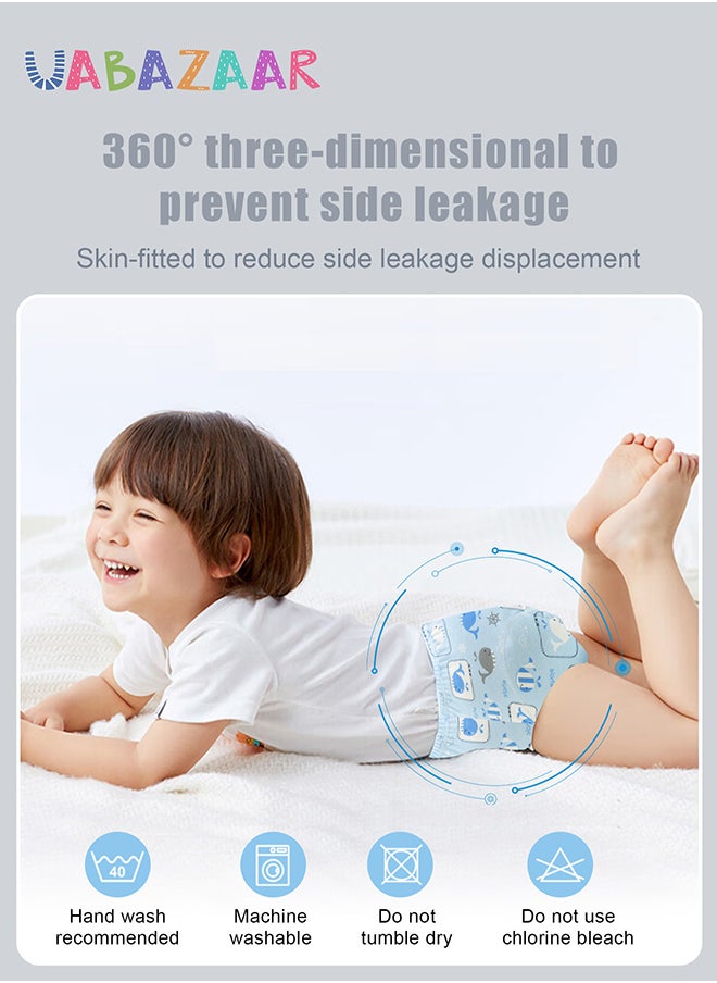 URbazaar Baby Potty Training Underwear for Boys and Girls, 4 Pack Absorbent Training Pants for Toddlers with Printed Reusable Cotton Toilet Training Pants for 12-18kg Kids (2-4 Years)  - Image 4