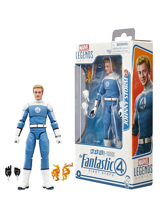 Marvel Legends Series Johnny Storm, The Fantastic Four: First Steps Movie Collectible 6 Inch Action Figure Toy - Image 1