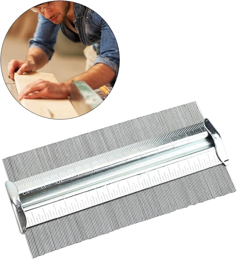High-performance Metal Gauge Profile Measuring Tool Carpet Laying Cutting Tiles Carpentry Woodwork Metalwork Shape Template Shape Tracing Duplicator Irregular Welding Woodworking Tracing - Image 2